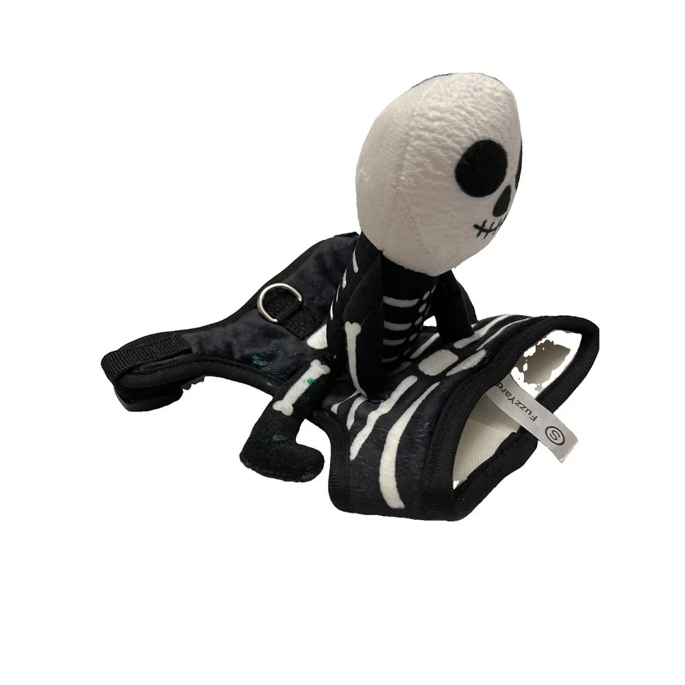 FUZZYARD - NWOT  Skeleton Pet Costume - HALLOWEEN Comfy DOG HARNESS sz S